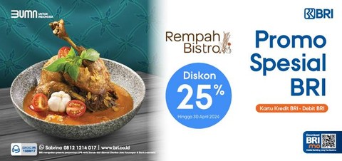 Promo BRI di Rempah Bistro. Foto: dok. BRI