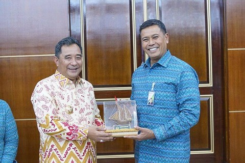 Direktur Utama BPJS Ketenagakerjaan Anggoro Eko Cahyo mengapresiasi dukungan dari Pemprov Sulawesi Selatan tingkat kepesertaan BPJS Ketenagakerjaan. Foto: BPJS Ketenagakerjaan