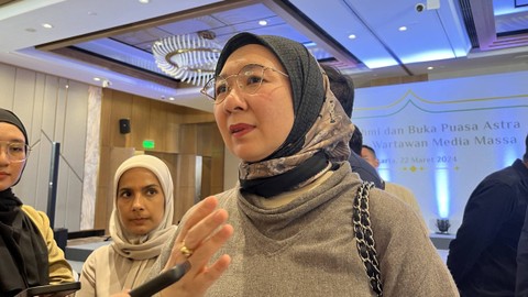 Head of Corporate Investor Relation PT Astra International Tbk (ASII) Tira Ardianti dalam acara buka puasa bersama Astra, Jumat (22/3/2024).   Foto: Ghinaa Rahmatika/kumparan