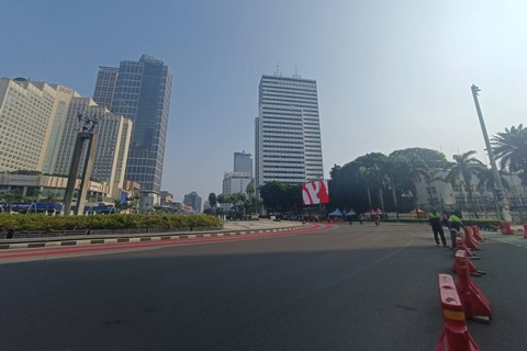 Suasa car free day (CFD) di Bundaran HI, Jakarta, Minggu (24/3/2024). Foto: Hedi/kumparan