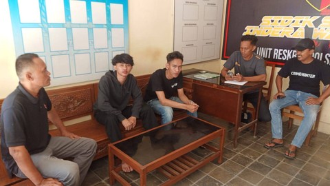 Polisi amankan remaja yang lakukan pemukulan di Bantul. Foto: Dok. Istimewa