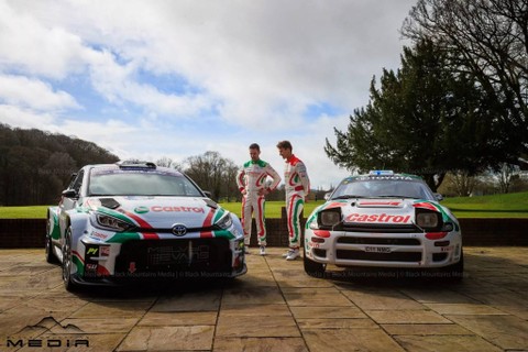Tampilan Toyota GR Yaris Rally2 yang terinspirasi livery Celica GT-Four Four ST 185. Foto: Black Mountains Media