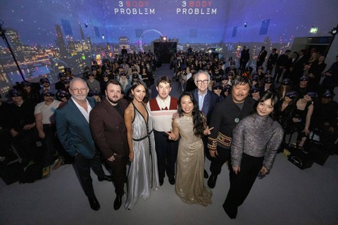  Suasana premier 3 Body Problem di Frameless London. Foto: Netflix