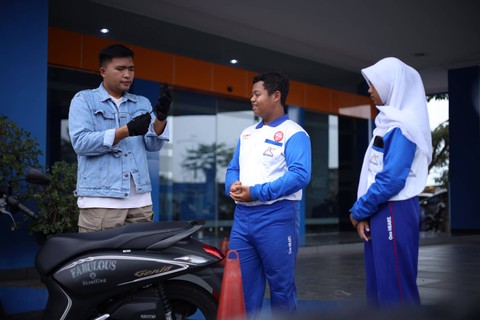 Komitmen Sinergi Bagi Negeri dari Yayasan Astra Honda Motor salah satunya diwujudkan dengan fasilitas Safety Riding Lab Astra Honda terletak di SMK Muhammadiyah 1 Kepanjen, Malang. Foto: dok. AHM