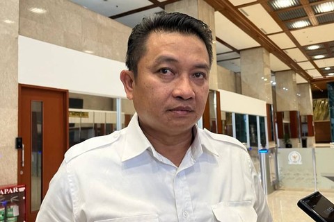 Direktur Utama PT Timah (Persero), Ahmad Dani Visal, di kompleks parlemen Selasa (26/3/2024). Foto: Fariza Rizky Ananda/kumparan