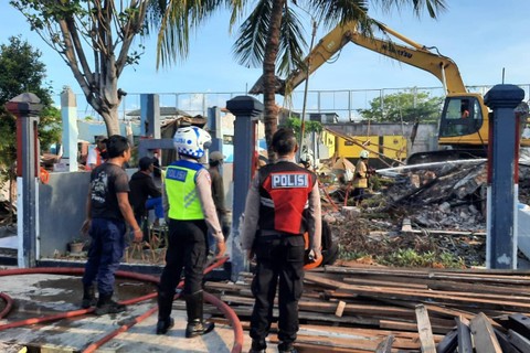 Kebakaran Blok Tirta Gangga Lapas Kelas IIA Kerobokan, Denpasar, Bali, Selasa (26/3/2024) Foto: Dok. Polresta Badung