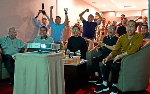 Presiden Jokowi Nobar Timnas Indonesia vs Vietnam Foto: Biro Pers Sekretariat Presiden