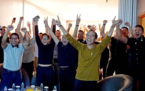 Presiden Jokowi Nobar Timnas Indonesia vs Vietnam Foto: Biro Pers Sekretariat Presiden