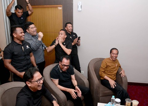 Presiden Jokowi Nobar Timnas Indonesia vs Vietnam Foto: Biro Pers Sekretariat Presiden