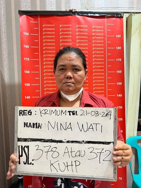 Nina Wati, penipu di Deli Serdang dengan iming-iming anak masuk Polri & TNI. Dok Ist.