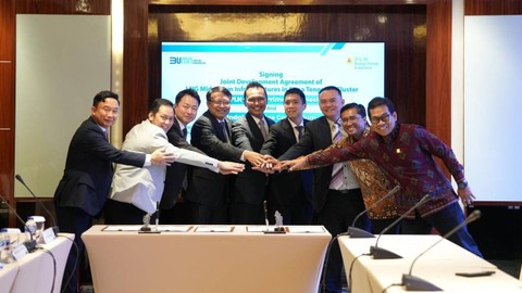 Penandatanganan Joint Development Agreement (JDA) antara PLN EPI dan Indokorea Gas Consortium pada Jumat (22/03/2024). Foto: Dok. PLN