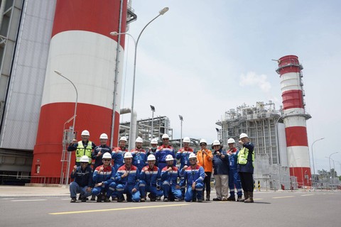 Terbesar di Asia Tenggara, PLTGU Jawa-1 siap berorasi penuh, tekan emisi karbon 3,3 juta ton per tahun. Foto:  Dok. Pertamina