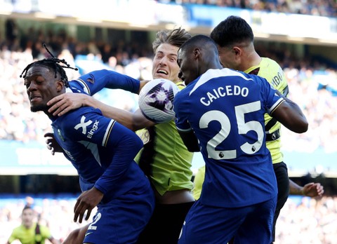 Chelsea vs Burnley dalam laga lanjutan Liga Inggris 2023/24 di Stadion Stamford Bridge pada 30 Maret 2024. Foto: REUTERS/Isabel Infantes