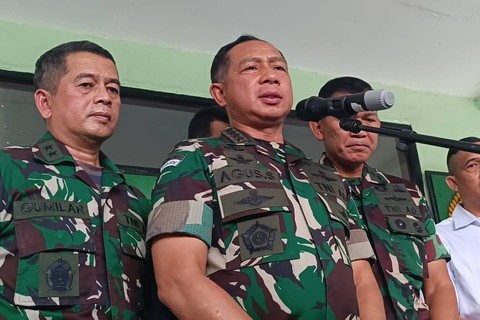 Konpers Panglima TNI di Gudmurah, Minggu (31/3/2024). Foto: Hedi/kumparan