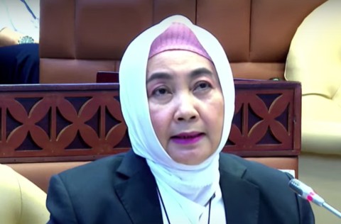 Kepala BMKG Dwikorita dalam raker tentang mudik dengan Komisi V DPR, Jakarta, Selasa (2/4/2024). Foto: Komisi V DPR RI Channel