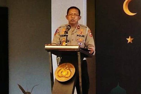 Dirgakkum Korlantas Polri Brigjen Raden Slamet Santoso dalam Dialog Publik Operasi Ketupat dan Startegi Pemerintah Hadapi Mudik Lebaran 2024 di Hotel Grand Kemang, Jakarta Selatan, Selasa (2/4). Foto: Jonathan Devin/kumparan