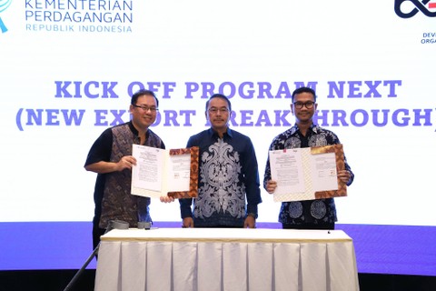 Kementerian Perdagangan dan organisasi non-profit, Business and Export Development Organization (BEDO), meluncurkan program New Export Breakthrough (NEXT). Foto: dok. Kemendag