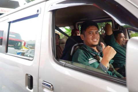 Kondisi pemudik tol Tangerang-Merak, Minggu (7/4/2024) Foto: Dok Astra Infra