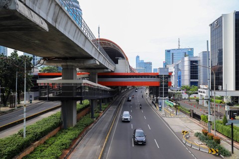 Jalan HR Rasuna Said, Jakarta, Selasa (9/4/2024). Foto: Iqbal Firdaus/kumparan