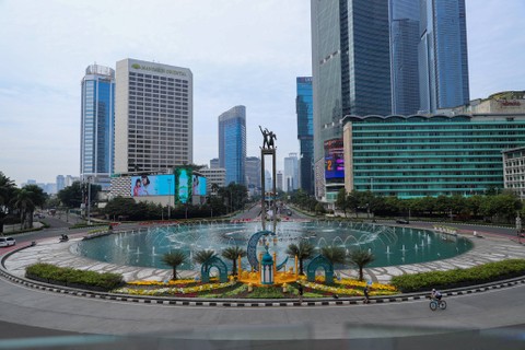 Bundaran HI, Selasa (9/4/2024). Foto: Iqbal Firdaus/kumparan