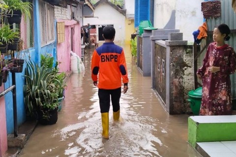 Sejumlah wilayah di Pasuruan, Jawa Timur terendam banjir, Selasa (9/4/2024). Foto: BPBD Jatim