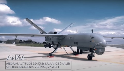 Drone atau Unmanned Aerial Vehicle/UAV ANKA buatan Turki yang dibeli RI sebanyak 12 unit. Foto: YouTube/KEmhanRI