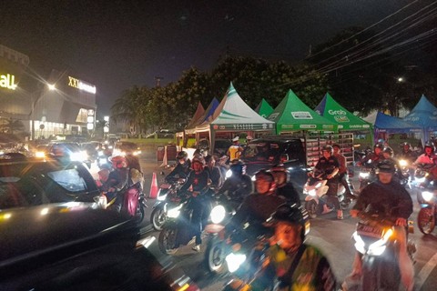 Jalan Ir H Djuanda, Cianjur, pukul 20.45 WIB, Selasa (9/4/2024) Foto: Dok kumparan