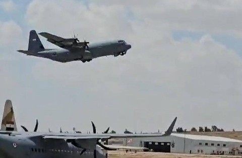 Indonesia Kirim Bantuan ke Gaza via Pesawat Hercules C130 TNI AU, Kolaborasi dengan Yordania, Selasa (9/4/2024) Foto: Dok Kementrian Pertahanan