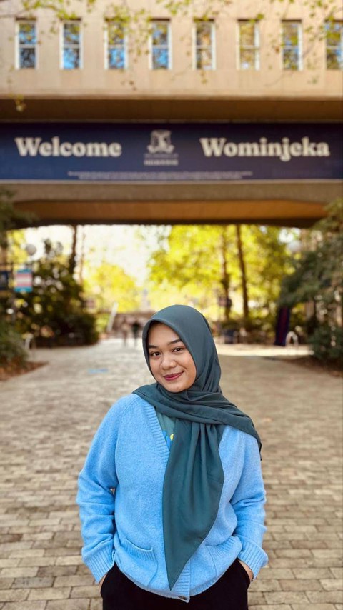 Ratu, mahasiswi Masters of Law di University of Melbourne Australia, tak pulang ke Indonesia dan berlebaran di Negeri Kanguru. Foto: Dok. Pribadi