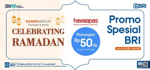 Promo spesial BRI dan Havaianas Foto: Dok. BRI