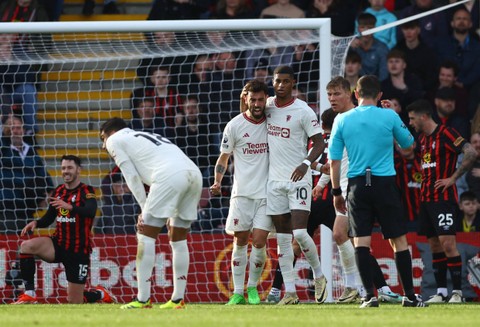 Bournemouth vs MU di Liga Inggris. Foto: Matthew Childs/Reuters