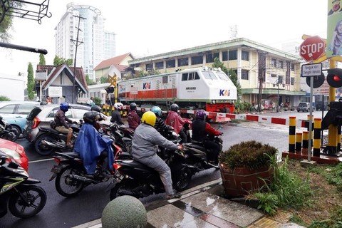 Perlintasan kereta api Foto: Dok KAI