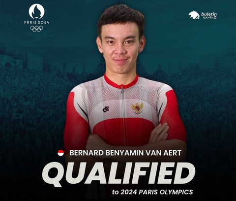 Atlet balap sepeda asal Pontianak, Bernard Benyamin Van Aert. Bernard berhasil lolos ke Olimpiade Paris 2024 di nomor  Ominium Putra. Foto: Dok. Instagram @buletinsports.id