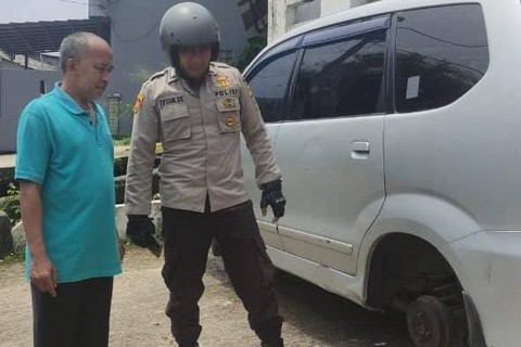 Maling curi 4 roda mobil di Ciawi. Foto: Dok. Polsek Ciawi