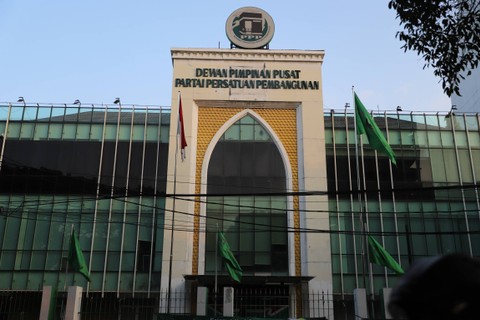 Suasana Gedung DPP PPP di kawasan Menteng, Jakarta, Selasa (16/4/2024). Foto: Iqbal Firdaus/kumparan