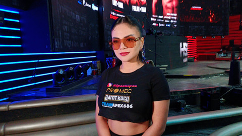 Artis Dinar Candy saat ditemui di Kawasan SCBD, Jakarta, Rabu (17/4/2024). Foto: Aprilandika Pratama/kumparan