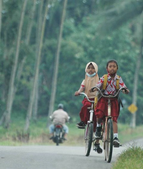 Wajah siswa sekolah dasar di Indonesia yang jauh dari sekolah dan minim fasilitas di wilayah luar kota. Foto: https://www.istockphoto.com/