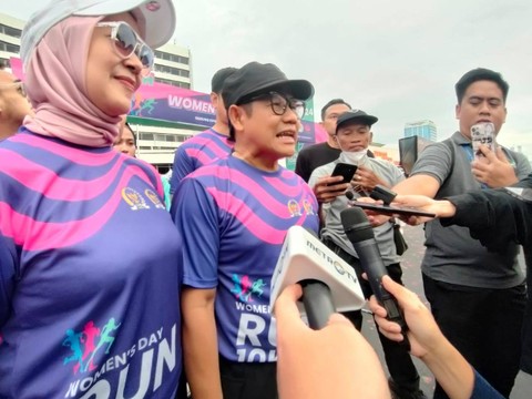 Muhaimin Iskandar hadiri DPR Fun Run, Minggu (21/4). Foto: Haya Syahira/kumparan
