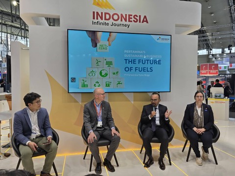 Direktur Utama Pertamina Patra Niaga, Riva Siahaan dalam Hannover Messe 2024. Foto: Dok. Pertamina Patra Niaga
