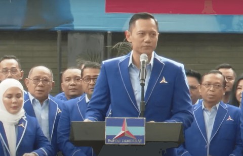 Konferensi pers Ketum PD, AHY, Tentang Keputusan Mahkamah Konstitusi Terkait Pilpres 2024 di Jakarta,  Rabu (24/4/2024). Foto: YouTube/Partai Demokrat