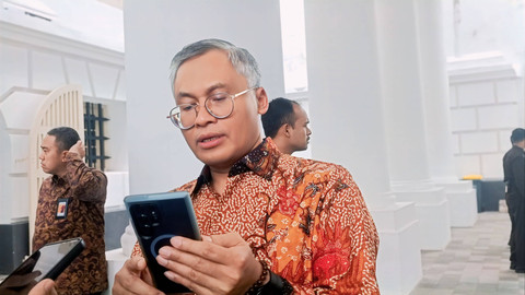 Direktur Jenderal Pengelolaan Pembiayaan dan Risiko, Suminto di Gedung AA Maramis, Kamis (25/4). Foto: Ave Airiza Gunanto/kumparan