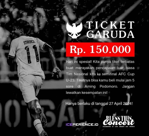 Bless This Concert berikan promo spesial 'Ticket Garuda' Rp 150 ribu. Foto: Instagram @blessthisfest