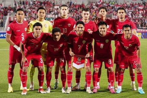 Timnas U-23 Indonesia vs Yordania U-23 dalam matchday ketiga Grup A Piala Asia U-23 2024 di Abdullah bin Khalifa Stadium, Doha, Qatar, pada Minggu (21/4/2024). Foto: Dok. PSSI