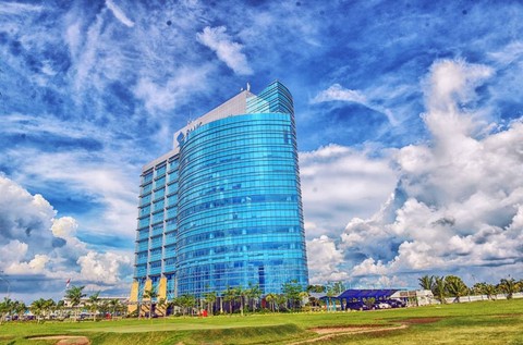Gedung Bank Sumsel Babel di Jakabaring Palembang. (ist)
