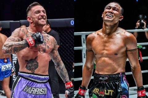 Liam Harrison (kiri) akan menghadapi Seksan Or Kwanmuang dalam laga antara dua legenda Muay Thai di ONE 168: Denver. Foto: ONE Championship