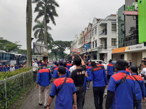 Ribuan Buruh Tangerang Mulai Gerak Menuju Jakarta Foto: Dok. Istimewa