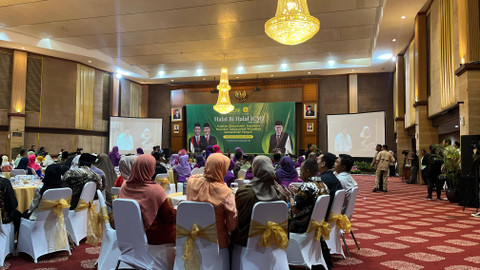 Halalbihalal ICMI di Auditorium Kementerian Pertanian, Jakarta, Rabu (1/5/2024). Foto: Haya Syahira/kumparan