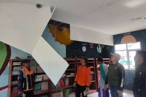 Kondisi bangunan terdampak gempa di Kabupaten Bandung, Rabu  (1/5/2024). Foto: BPBD Kabupaten Bandung