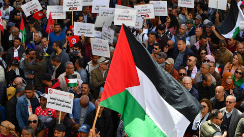 Bendera Palestina. Foto: AFP