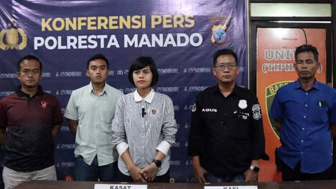 Polresta Manado saat menggelar jumpa pers terkait kematian DP alias Darius.